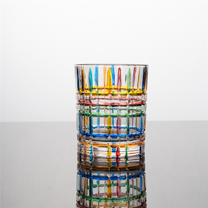 定制标志310毫升设计水晶玻璃颜色豪华整洁酒水北欧威士忌酒杯 - Product Image 4