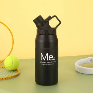 Bouteille d'eau isotherme en acier inoxydable 304 avec logo personnalisé, grande capacité, thermos de voyage avec couvercle à poignée, durable - Product Image 1