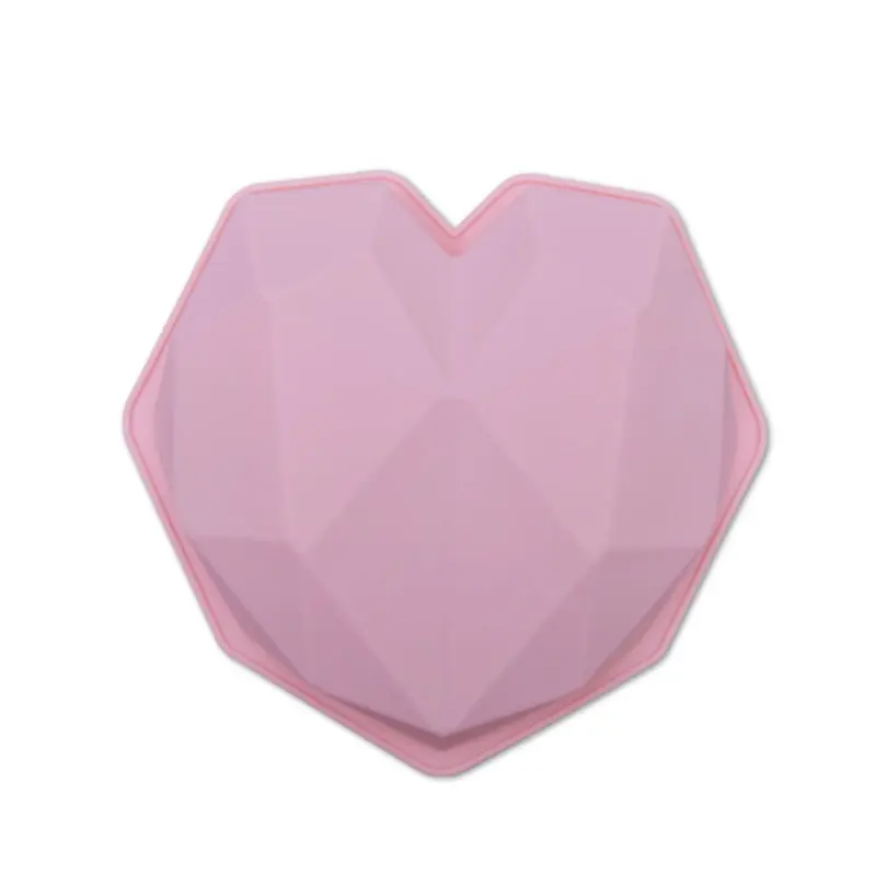 Wholesale Diamond Heart Shape DIY Birthday Silicone Cake Mold For Baking