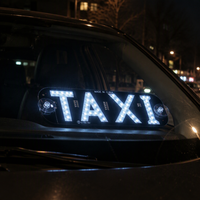 Panneau LED de taxi à 4 couleurs, direct usine, USB 12V 3W, indicateur de cabine pour pare-brise de voiture, fixation par ventouse, affichage haute luminosité