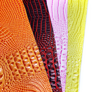 עור סינתטי PVC דמוי עור תנין, עמיד בפני קמטים ועמיד למים, בד סרוג פליס, למוצרי נסיעות ונעליים -  נמכר במהירות - Product Image 3