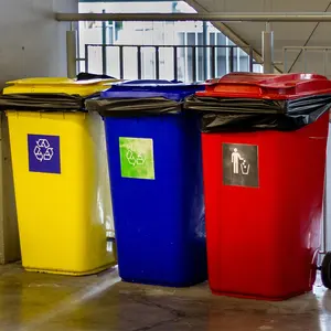 360 L Außen-Kunststoff-Abfallbehälter Recycling-Wheeling-Abfalleimer