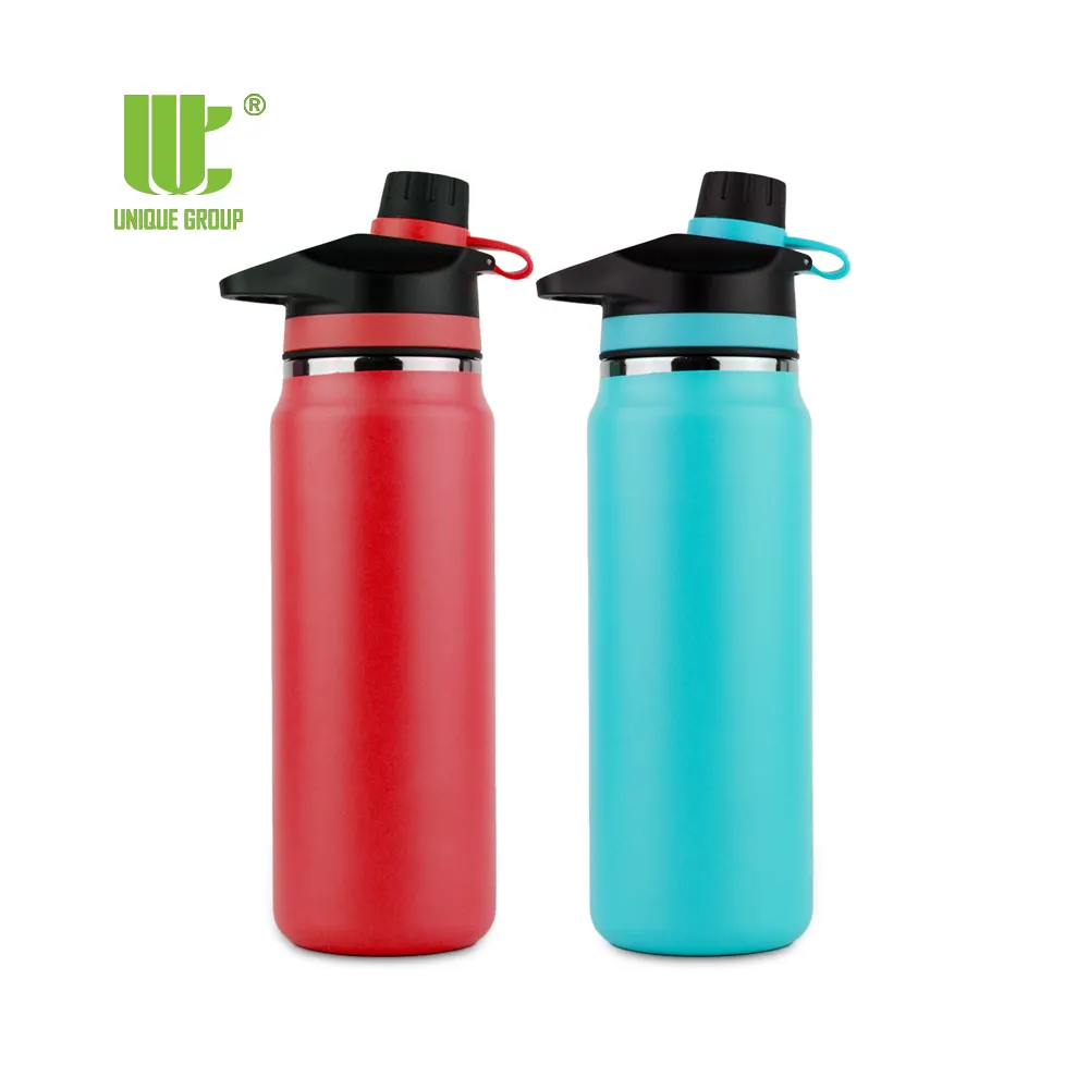 Unique Group 25oz Leak Free Large Capacity Vacuum Insulated Spout Chug lid Stainless Steel Sport Water Bottle
