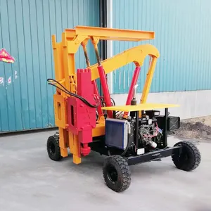 Yugong palu pemukul roda kecil tiang traktor Anchor hidrolik Pile Driver untuk dijual