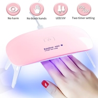 Lampe UV 6W pour Séchage des Ongles avec Interface Type-C, Taille Mini, Longueur d'Onde 365nm, Portable et Pliable pour Usage en Salon, Séchage Rapide