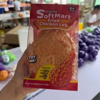 Jouet souple en forme de cuisse de poulet géante, très populaire, à récupération lente