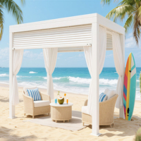 Pergola de plage, tente gazebo, pergola légère en aluminium avec protection solaire pour le camping en plein air sur la plage