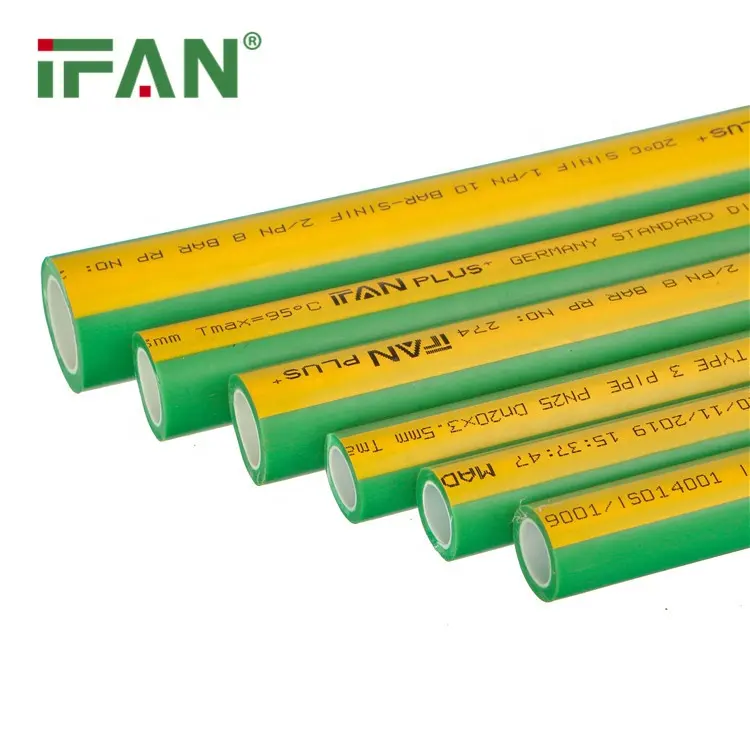 IFANPlus PPR Pipes Tubes 20x3.5-125x20.8 Germany Standard Cold And Hot Water Plastic PPR Pipe