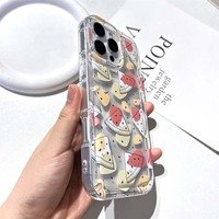 Coque de téléphone portable en TPU antichoc et anti-chute avec imprimé pastèque pour iPhone Xr Xs 11 12 13 14 15 16 17 18 Pro Max