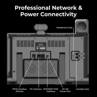 Teléfono IP VoIP Inteligente Inalámbrico con Video, Pantalla de 10 Pulgadas, Sistema Android POE, Teléfono de Escritorio SIP para Oficina, Hospital, Hotel y Hogar