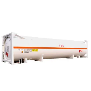 ISO UN T75 Cryogenic 40ft 40 Ft Tank Container For LNG Liquid Oxygen Carbon Dioxide LIN LOX LAR