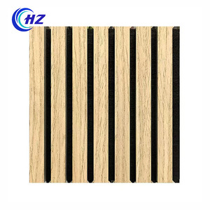 Paneles de pared de madera de listón acústico de fieltro gris natural de UNIDECO, estantes decorativos multifunción para paneles de pared de madera de listón acústico - Product Image 2