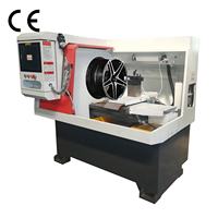 Vente chaude CNC Voiture Jante Machine De Polissage Heavy Duty Alliage Roue Tour Équipement De Réparation Horizontal Diamant Coupe Conception