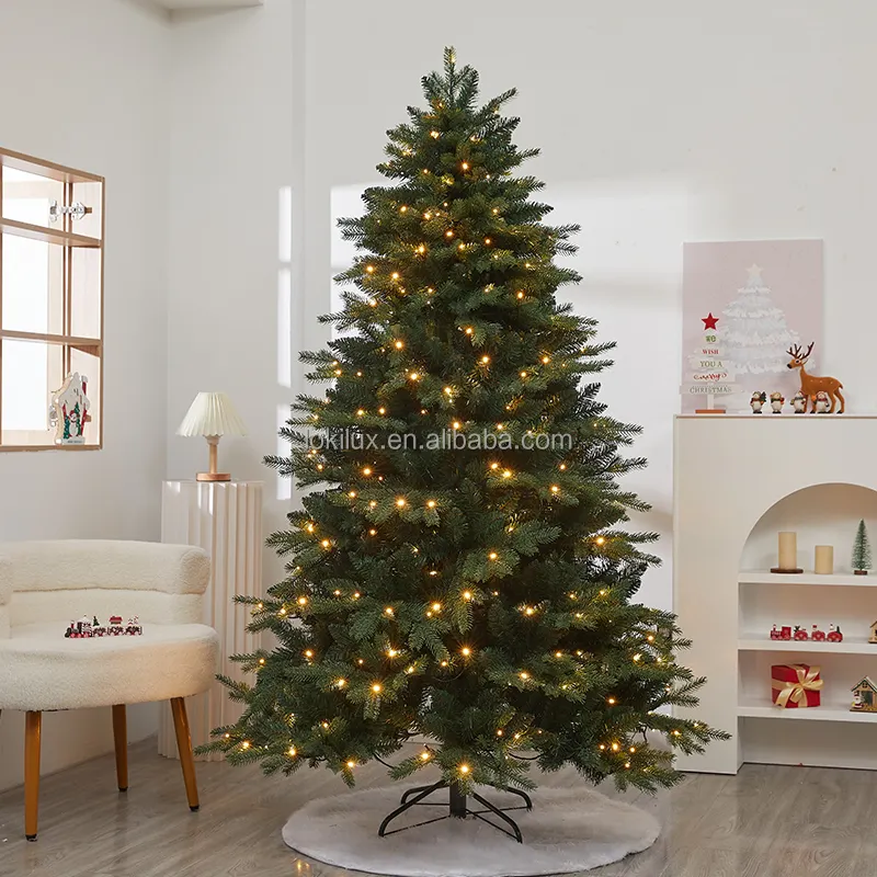 Kunstmatig Versleutelde Kerstboom Kerstboom Decoratie Premium Scharnierende Led Pre-Lit Kerstbomen