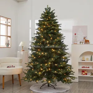 شجرة عيد الميلاد الصناعية المشفرة شجرة عيد الميلاد المزخرفة المميزة المعلقة بمصابيح LED أشجار عيد الميلاد المضيئة مسبقًا