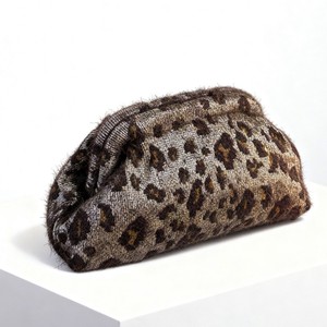 Borsa Clutch Vintage 2026 con Stampa Leopardata, Morbida e Plissettata, Grande Capacità, Multifunzionale, Portatile, Stile Retrò - Product Image 4