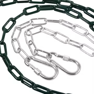 <span class=keywords><strong>Barre</strong></span> de <span class=keywords><strong>Trapeze</strong></span> pour Balançoire Extérieure pour Enfants Robuste avec Chaîne en Acier Revêtue de Plastique et Anneaux Triangulaires - Product Image 4