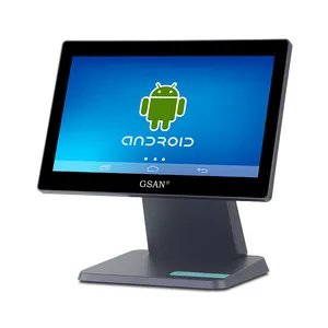 Único Touch Screen Pos Máquina Android Billing Pos Sistema Metal Stand Cash Register Monitor