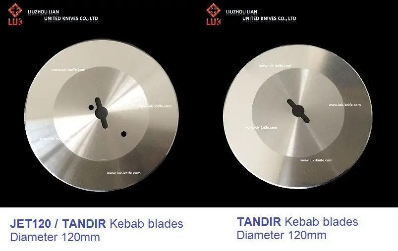 120mm TANDIR Lames Lisse pour couteau electrique a Doner Kebab
