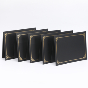 Copertine per <span class=keywords><strong>Documenti</strong></span> in Carta Nera A4 Stile Cartella con Bordo in Lamina Dorata per Porta Certificati di Better Office Products - Product Image 3