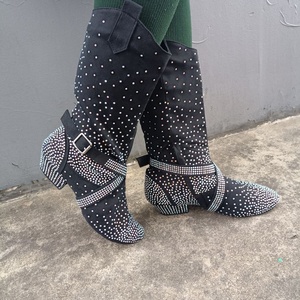Bottes <span class=keywords><strong>de</strong></span> <span class=keywords><strong>danse</strong></span> <span class=keywords><strong>de</strong></span> luxe personnalisées avec strass en cristal coloré pour femmes, talons scintillants pour salsa, bachata, performance, <span class=keywords><strong>danse</strong></span> <span class=keywords><strong>sociale</strong></span> - Product Image 3