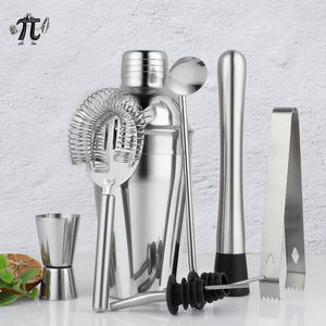 من المصنع مباشرة 8 قطع 18 أونصة مرآة من الفولاذ المقاوم للصدأ طقم شاكر كوكاتيل حديث طقم أدوات أدوات باروير متينة وصديقّة - Product Image 6
