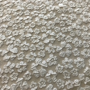 Dệt 100% Polyester 3D Nổi Jacquard Dệt Vải Cho Làm Phụ Nữ Hollow out Chi Tiết Ngắn Tay Áo Jacquard Ăn Mặc Quần Áo - Product Image 1