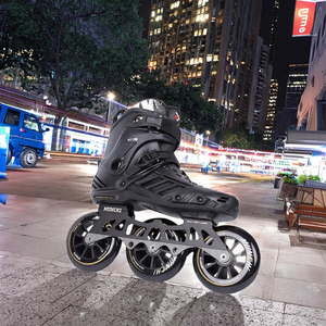 Patins à roulettes à <span class=keywords><strong>3</strong></span> <span class=keywords><strong>roues</strong></span> réglables pour hommes, femmes et adultes avec <span class=keywords><strong>roues</strong></span> en acier, patins en ligne en alliage d'aluminium, vente en gros, slalom - Product Image 3