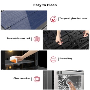 Junsky 21-inch được xây dựng trong RV bếp chuyên nghiệp 3-burner thép không gỉ <span class=keywords><strong>gas</strong></span> phạm vi với lò nướng - Product Image 4