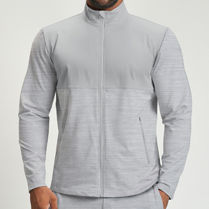 Veste de sport pour homme PASUXI, blocs de couleur, coupe ajustée, manches longues, tenue de yoga, entraînement, survêtement respirant, vêtements de sport de plein air, fitness - Product Image 2