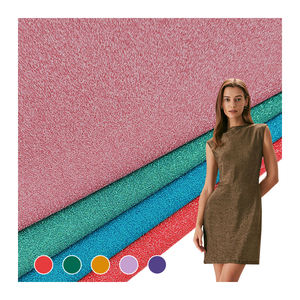 Tissu uni teint en filature, maille métallique extensible, 95 % polyester 5 % élasthanne, tissu tricoté métallique pour <span class=keywords><strong>vêtements</strong></span> - Product Image 1