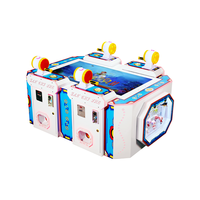 Machine de jeu de pêche pour 4 joueurs, machine d'arcade de pêche à monnayeur pour enfants avec système de récompense pour centre de jeux