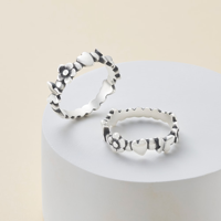 Bague empilable en argent sterling S925 James Avery, couronne, nœud, double marguerite en forme de cœur, bague en forme de cœur, bijoux de mode pour femmes