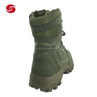 Bottes tactiques vertes pour hommes Semelle extérieure en caoutchouc Bottes du désert imperméables durables antidérapantes pour l'entraînement en plein air