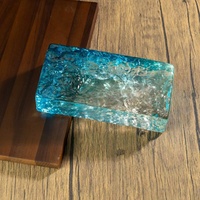 Brique de verre cristallin transparente, bloc de verre décoratif rectangulaire solide