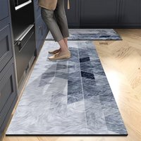 Tapis de sol de cuisine absorbant la boue diatomée géométrique bleue moderne tapis de pied de salle de bain à séchage rapide fabriqué à la machine de haute qualité