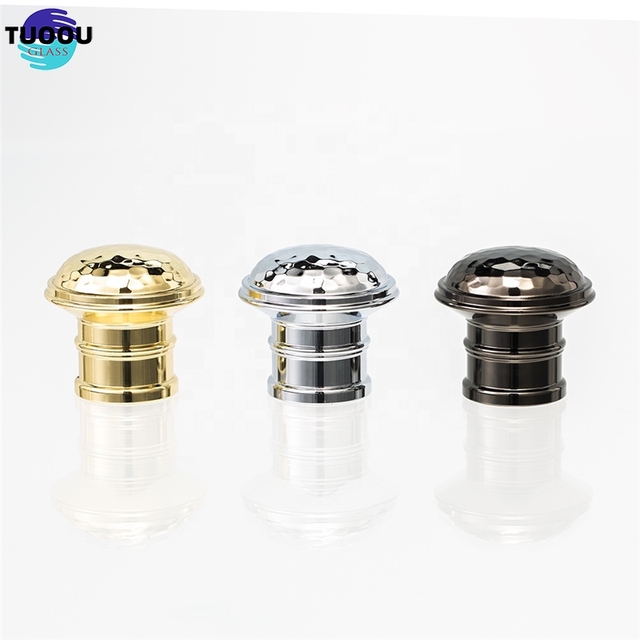 TUOOU In Stock Wholesale Luxury Increase Zamac Cover Lid New Style Materials Gold Metal Zinc Alloy Perfume Bottle Cap With Logo