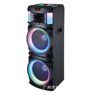 JBA-2121 Bluetooth <b>Speaker</b> Dual 12-inch Lights Wireless <b>Microphones</b> Portable Outdoor Karaoke - Product Image 3