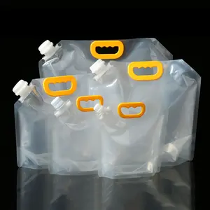 Wholesale 2.5L 5L 10L Plastic Spout Pouch Packaging Liquid Soap Bag Nozzle Printable Bags With Handles