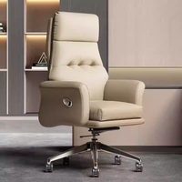 Chaise de bureau de direction en cuir à dossier haut, pivotante et inclinable, chaise de patron ergonomique, chaise de bureau pour manager