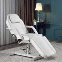 EUSOKON Pompe hydraulique en acier inoxydable argenté, fauteuil de coiffure à domicile, lit de soin du visage, fauteuil de cosmétologie, lit de massage, capacité de charge de 200 kg