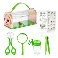 Nouvelle loupe, boîte de capture d'insectes pour enfants, outil de capture, filet à papillons, cage à insectes pour l'exploration en plein air, kit de camping