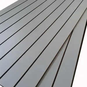 Groothandel Slatwall Panel Aluminium Inzetstukken Fabrikant 4 * 8ft Mdf Decoratief Paneel Melamine Slatwall Board