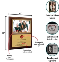 Plaque personnalisée Ajoutez votre texte et vos illustrations le mois ou les récompenses d'entreprise et les plaques photo pour le gestionnaire en service employé