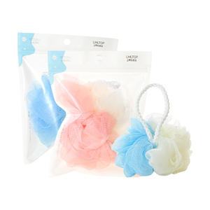 LMLTOP Bath Loofah <b>Exfoliating</b> Ball Pink Blue Single Pack Polyester Shower <b>Tool</b> C053 - Product Image 5
