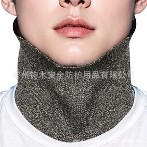 Calentador de Cuello Tejido Junmu Resistente a Cortes, Grado 5, Protección Profesional, Talla Única, Gris Negro, Unisex, Todas las Temporadas - Product Image 2