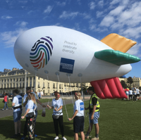 Dirigeable gonflable à l'hélium avec impression de logo personnalisé, dirigeable gonflable publicitaire, dirigeable à l'hélium avec
