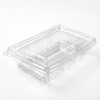 Boîte de pâtisserie rectangulaire transparente en PET pour pain grillé, gâteau roulé, muffins, pâtisseries, emballage à emporter