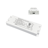 Transformador de Iluminación LED de 25W, Triac Regulable, AC 120V DC 12V, Plástico, Impermeable, Certificado ETL Clase 2, Garantía de 3 Años