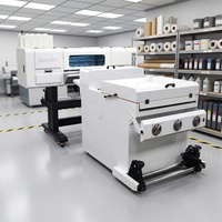 Sistema de Impresión DTF Industrial de 60 cm con Dos Cabezales I3200, Agitador y Secador de Banda Transportadora para Producción en Masa